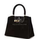 Vintage Hermes Kelly Sellier 20 Black Doblis GHW