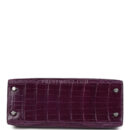 Hermes Kelly Sellier 25 Amethyst Shiny Niloticus Crocodile PHW