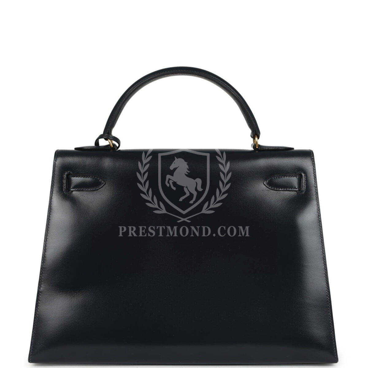 Vintage Hermes Kelly Sellier 32 Bleu Indigo Box GHW — изображение 4