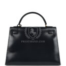 Vintage Hermes Kelly Sellier 32 Bleu Indigo Box GHW