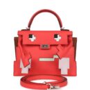 Hermes "Quelle Idolle" Picto Kelly Doll Rose Extreme, Mauve Pale, Craie Epsom, Swift and Gold Matte Alligator PHW