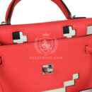 Hermes "Quelle Idolle" Picto Kelly Doll Rose Extreme, Mauve Pale, Craie Epsom, Swift and Gold Matte Alligator PHW