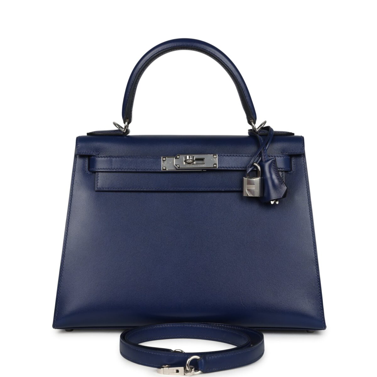 Hermes Kelly Sellier 28 Bleu Saphir Box PHW