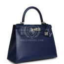 Hermes Kelly Sellier 28 Bleu Saphir Box PHW