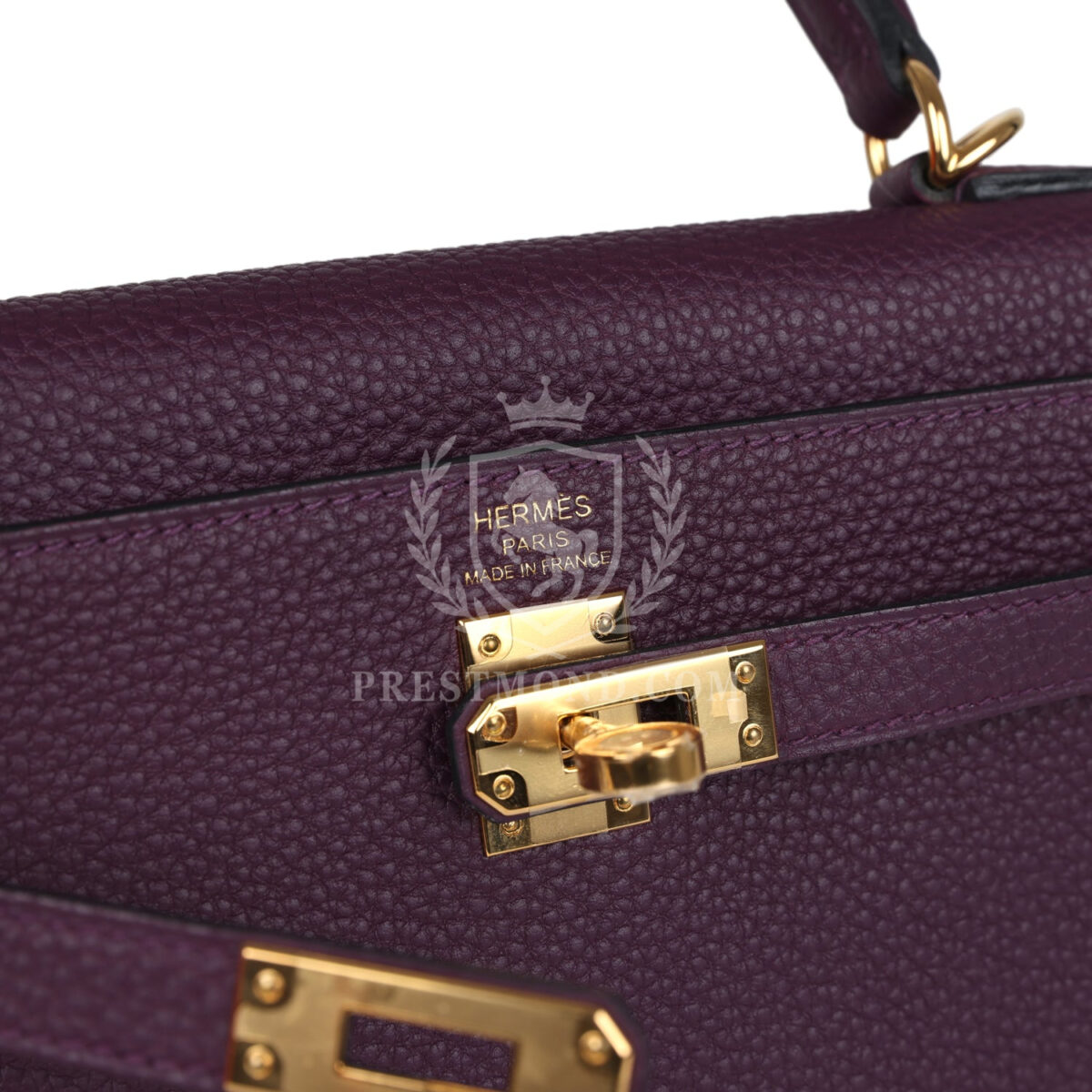 Hermes Kelly Retourne 25 Cassis Togo GHW — изображение 7