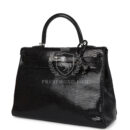 Hermes Kelly Retourne 35 Black Varanus Niloticus Lizard PHW