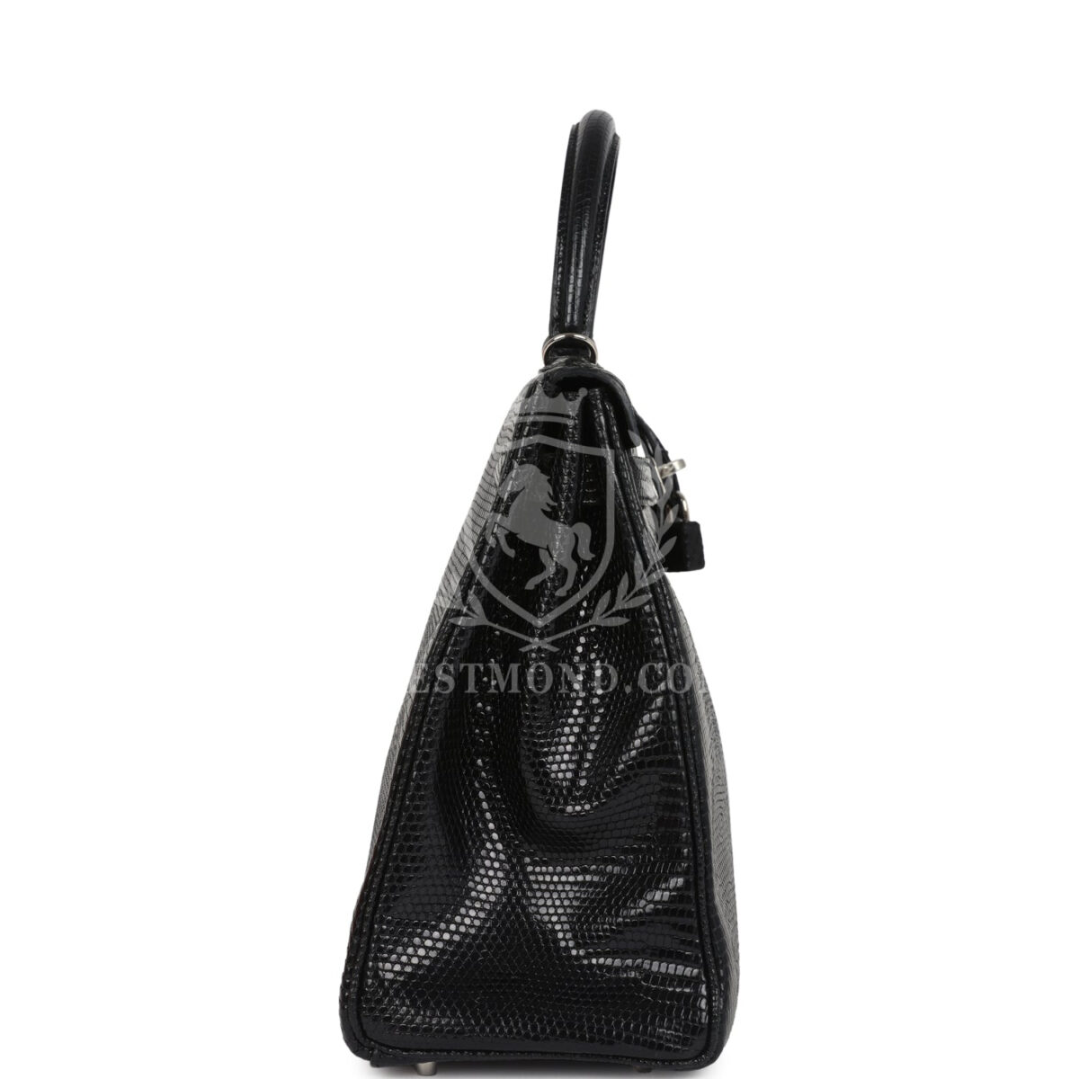 Hermes Kelly Retourne 35 Black Varanus Niloticus Lizard PHW — изображение 3