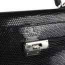 Hermes Kelly Retourne 35 Black Varanus Niloticus Lizard PHW
