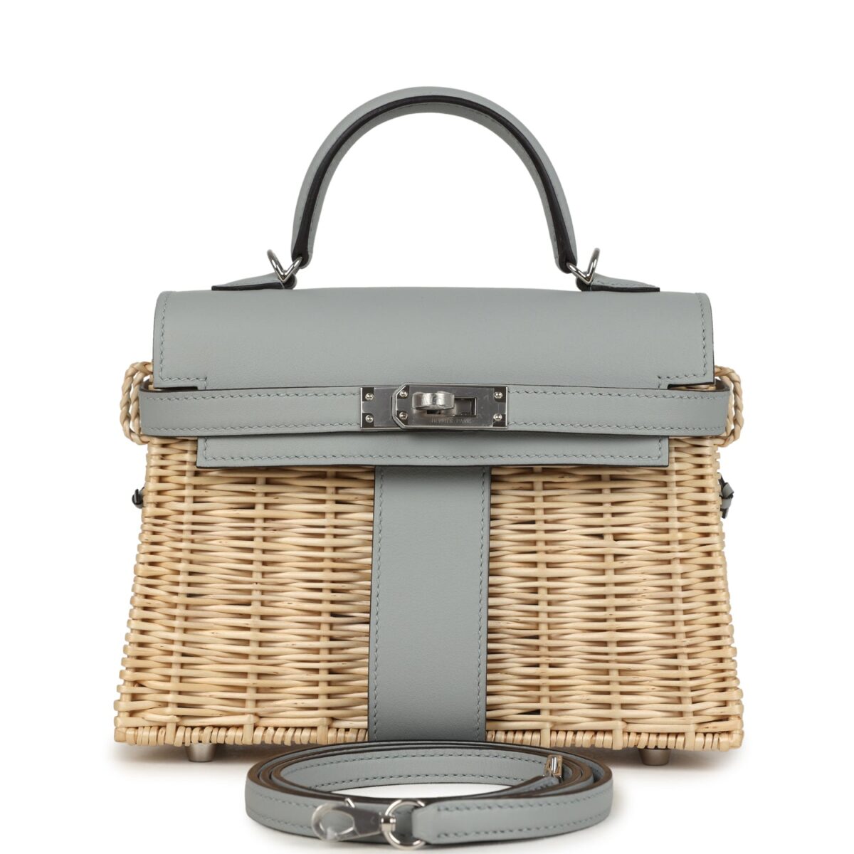 Hermes Mini Picnic Kelly 20 Bleu Glacier Swift PHW