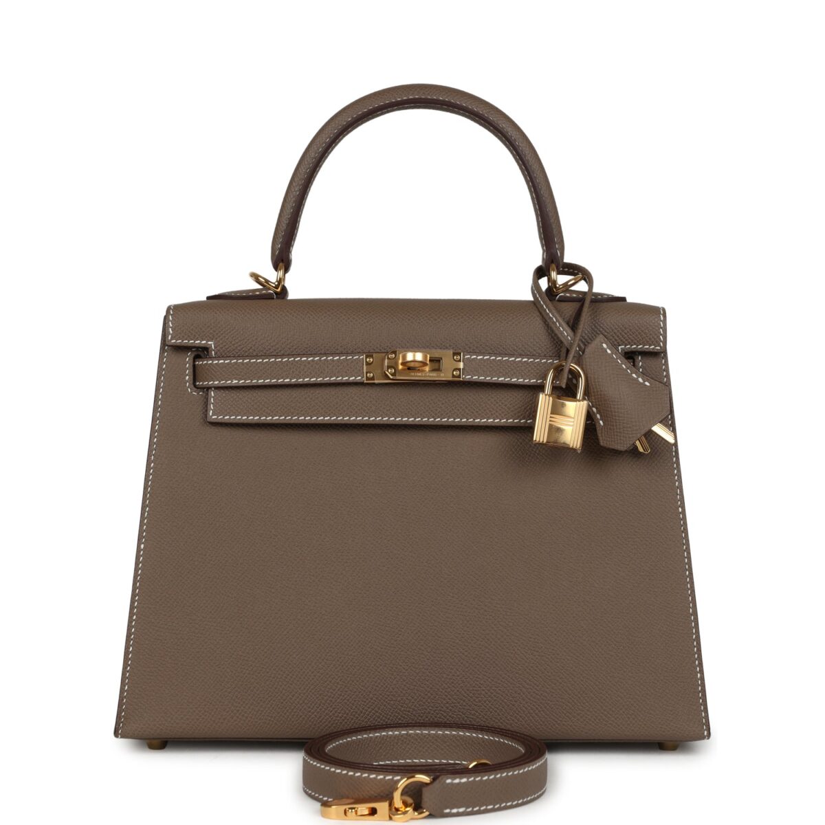 Hermes Kelly Sellier 25 Etoupe Epsom GHW