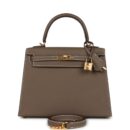 Hermes Kelly Sellier 25 Etoupe Epsom GHW