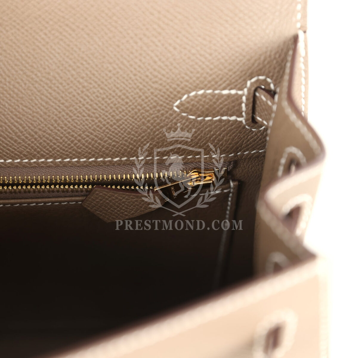 Hermes Kelly Sellier 25 Etoupe Epsom GHW — изображение 9