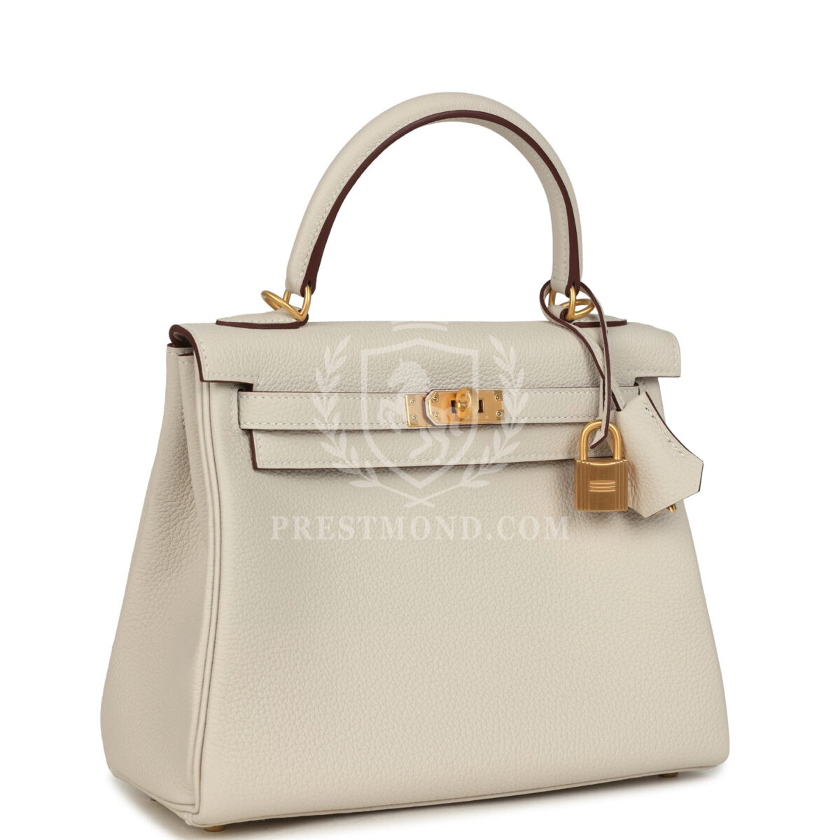 Hermes Special Order (HSS) Kelly Retourne 25 Craie Verso Togo Brushed GHW — изображение 2