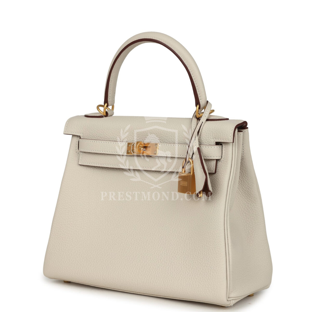 Hermes Special Order (HSS) Kelly Retourne 25 Craie Verso Togo Brushed GHW — изображение 5