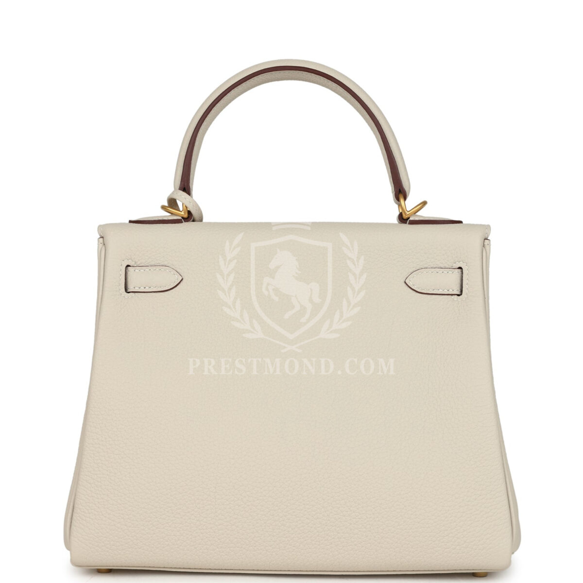 Hermes Special Order (HSS) Kelly Retourne 25 Craie Verso Togo Brushed GHW — изображение 4