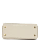 Hermes Special Order (HSS) Kelly Retourne 25 Craie Verso Togo Brushed GHW
