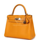 Hermes Kelly Retourne 28 Jaune D'Or Candy Epsom PBHW