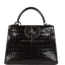 Hermes Kelly Sellier 28 Gris Fonce Shiny Niloticus Crocodile PHW