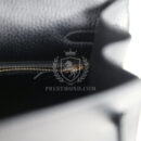 Vintage Hermes Kelly Sellier 35 Black Ardennes GHW