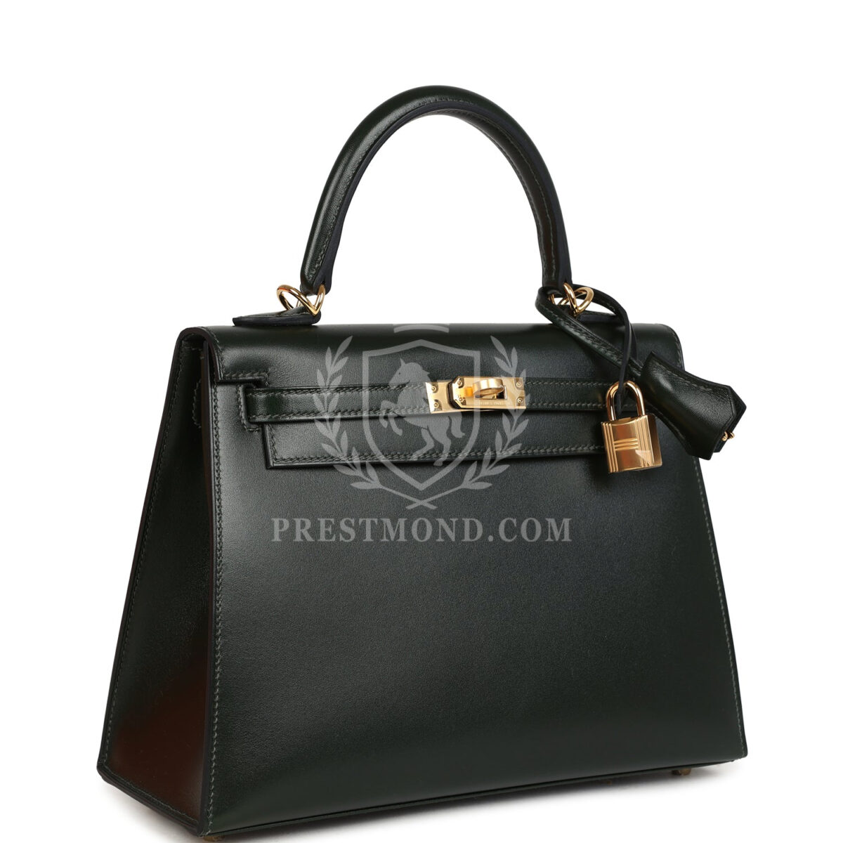 Hermes Kelly Sellier 25 Vert Fonce Box GHW — изображение 2