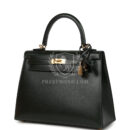 Hermes Kelly Sellier 25 Vert Fonce Box GHW