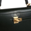 Hermes Kelly Sellier 25 Vert Fonce Box GHW