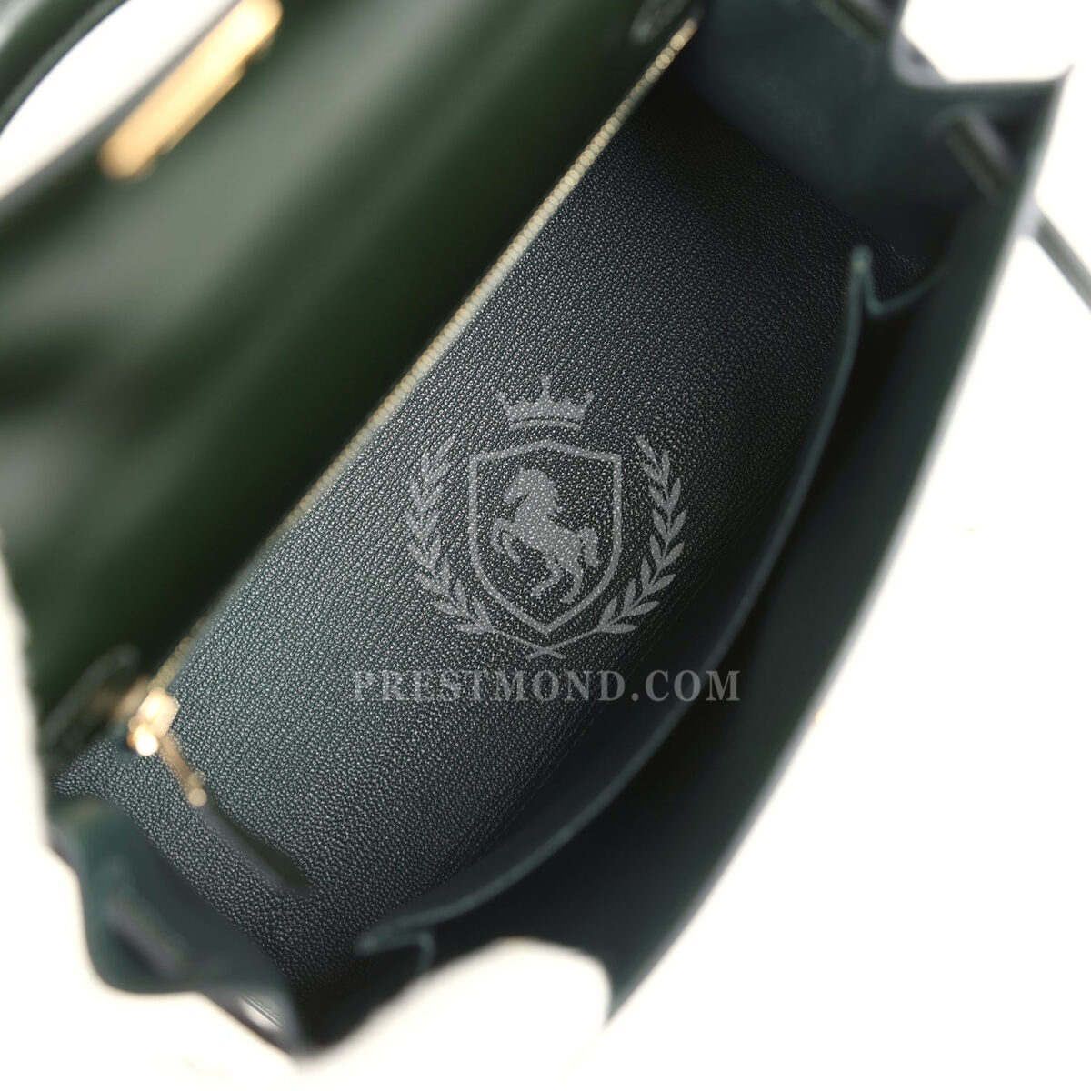 Hermes Kelly Sellier 25 Vert Fonce Box GHW — изображение 8