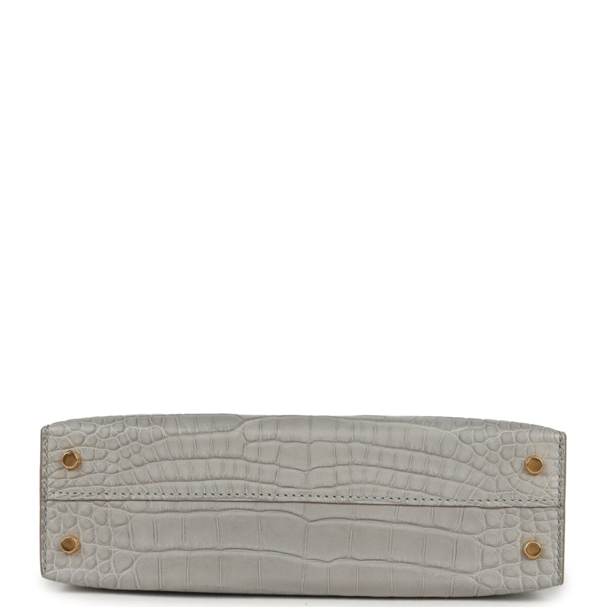 Hermes Special Order (HSS) Kelly Sellier 20 Gris Perle Verso Matte Alligator GHW — изображение 6