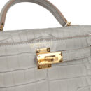 Hermes Special Order (HSS) Kelly Sellier 20 Gris Perle Verso Matte Alligator GHW