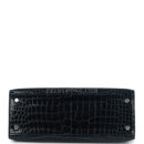 Hermes Kelly Sellier 25 Vert Rousseau Shiny Porosus Crocodile PHW