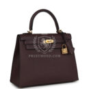 Hermes Kelly Sellier 25 Rouge Sellier Epsom GHW