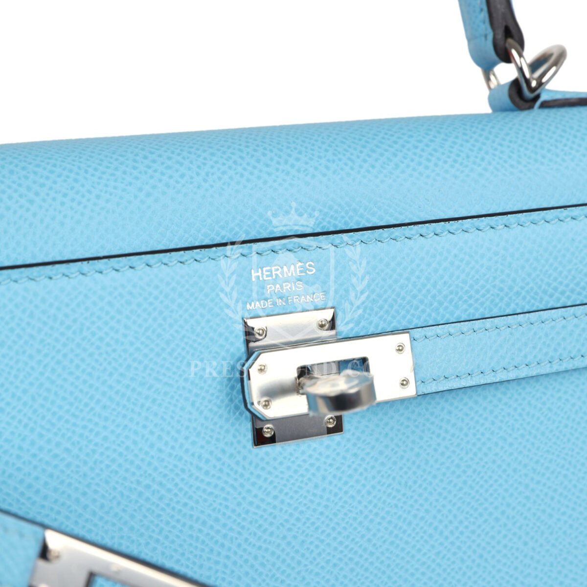 Hermes Kelly Sellier 25 Celeste Epsom PHW — изображение 7