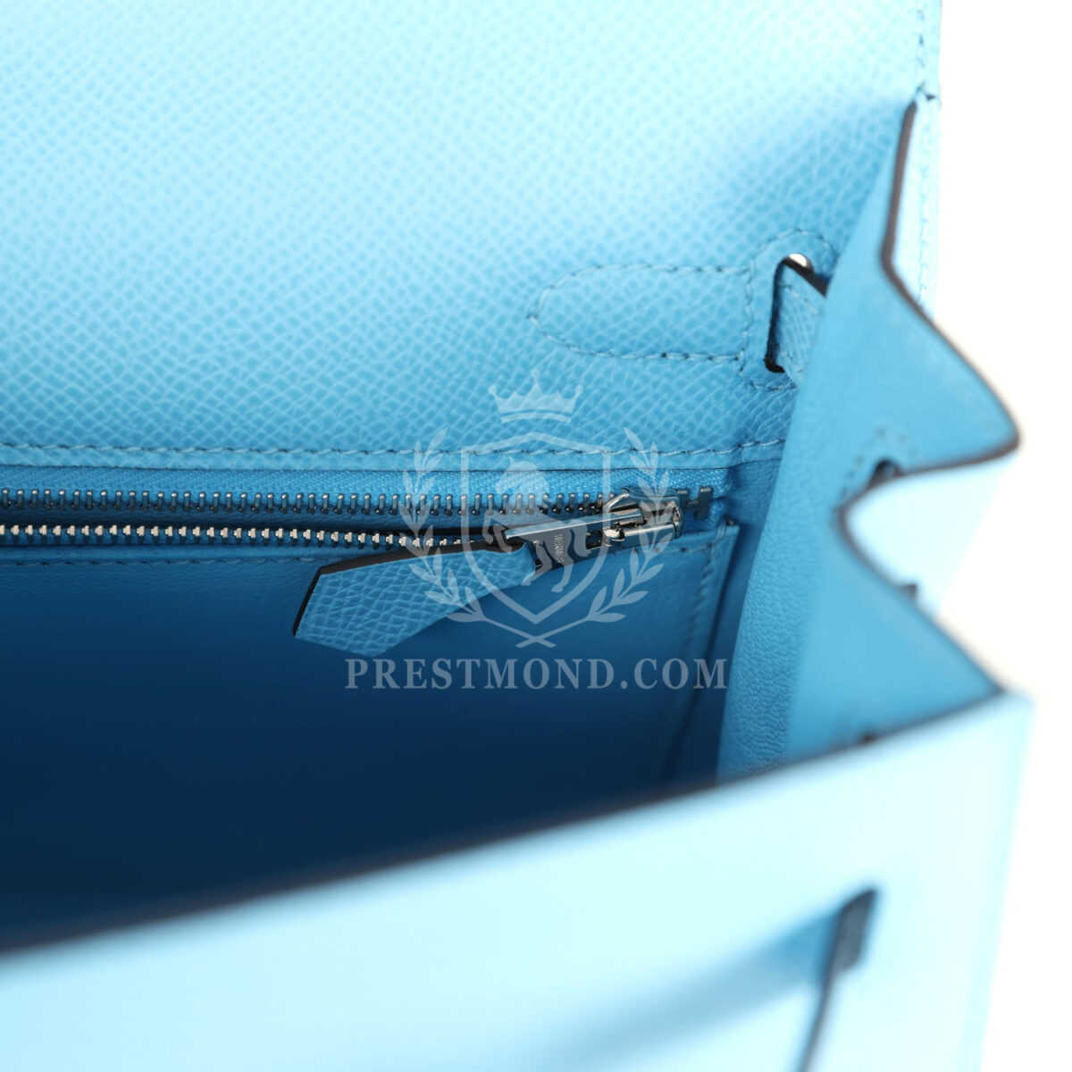 Hermes Kelly Sellier 25 Celeste Epsom PHW — изображение 9
