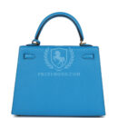 Hermes Kelly Sellier 25 Bleu Zanzibar Epsom GHW