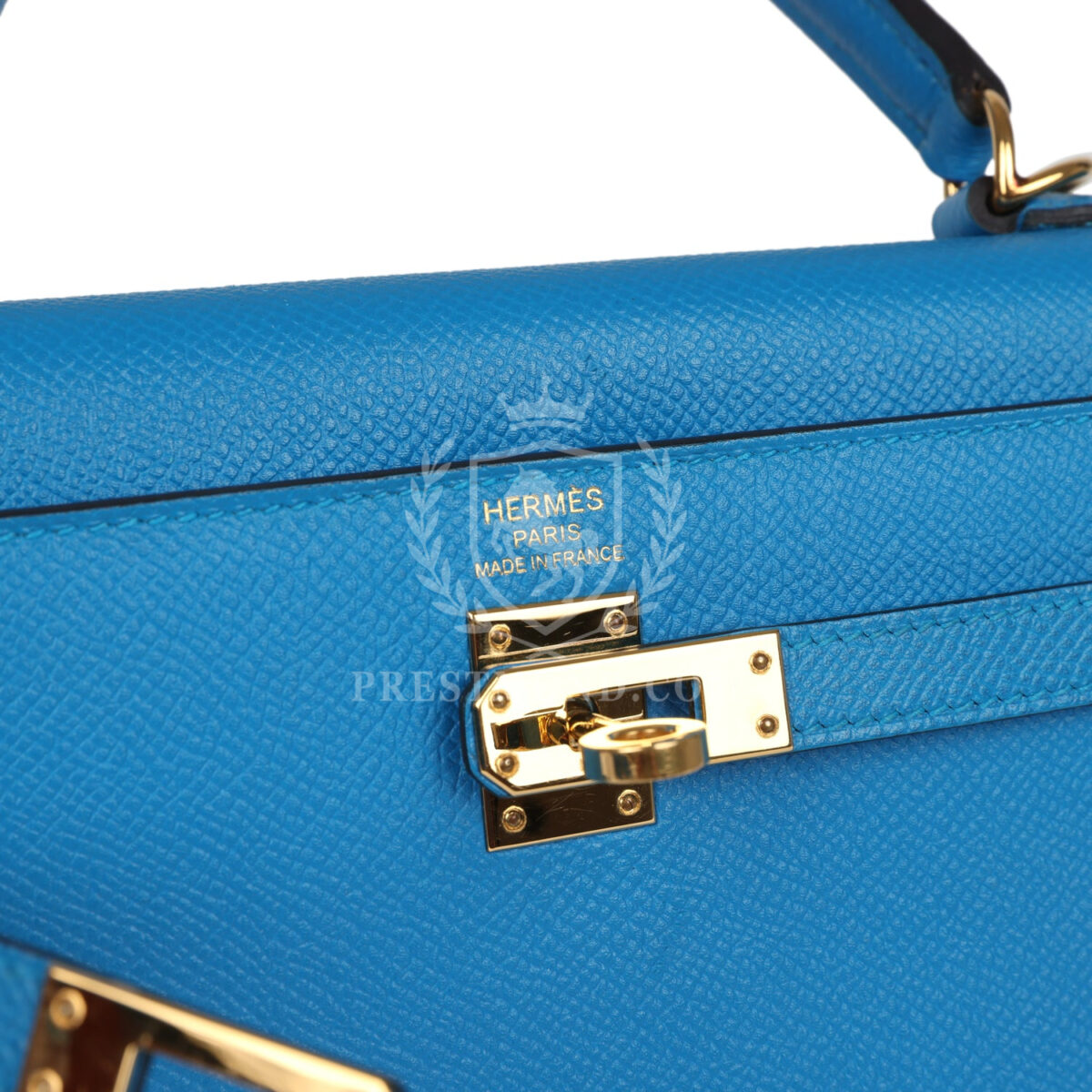 Hermes Kelly Sellier 25 Bleu Zanzibar Epsom GHW — изображение 7
