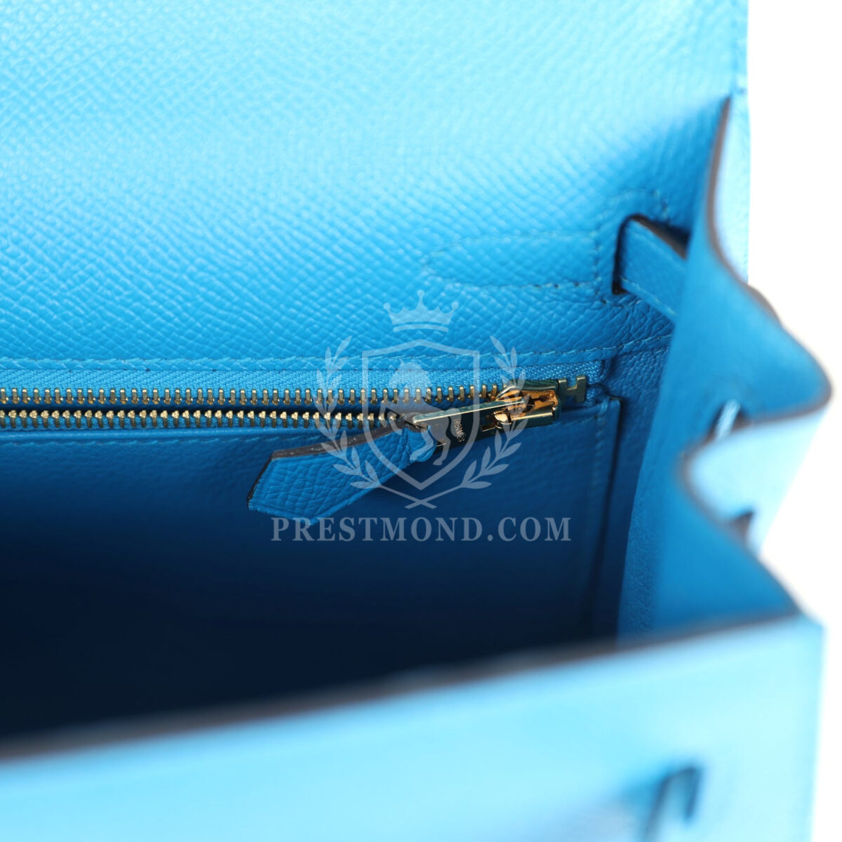 Hermes Kelly Sellier 25 Bleu Zanzibar Epsom GHW — изображение 9