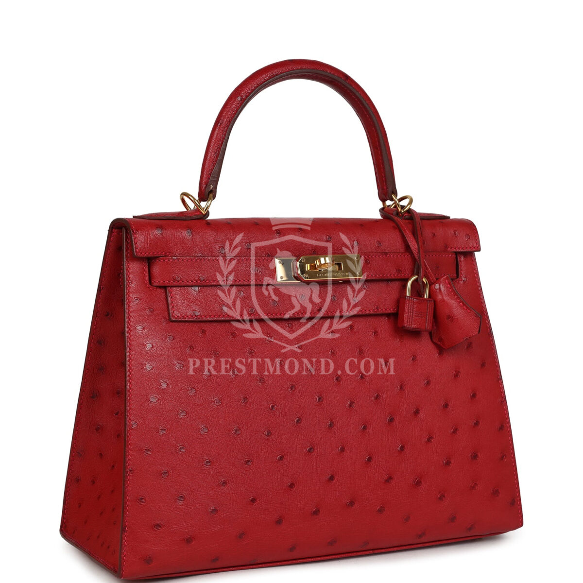 Hermes Kelly Sellier 28 Rouge Vif Ostrich GHW — изображение 2