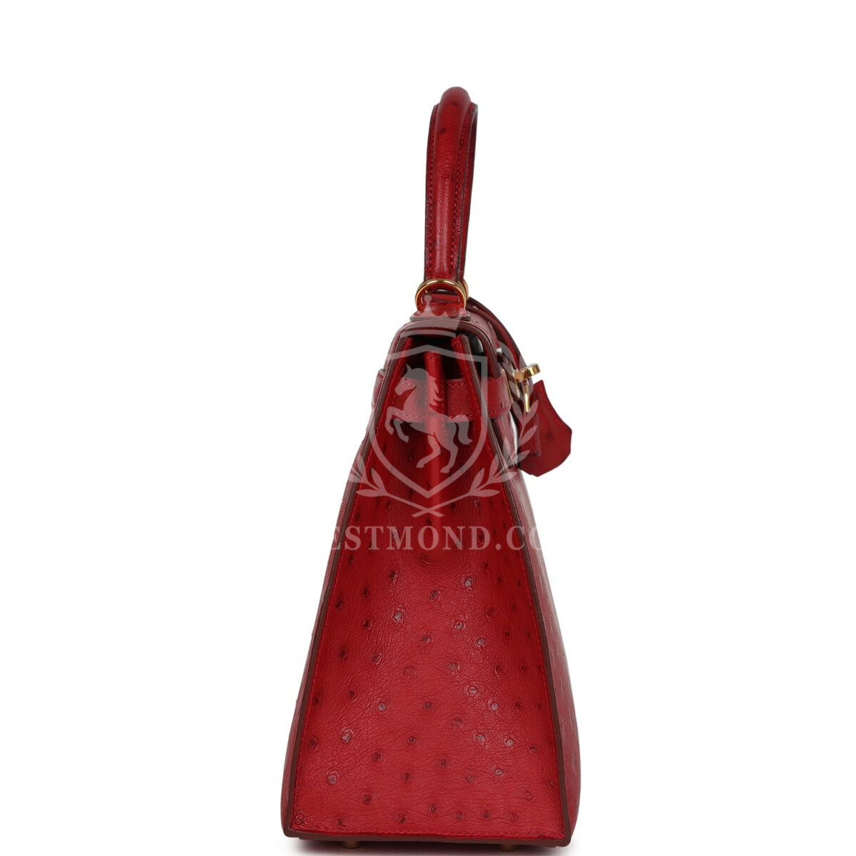 Hermes Kelly Sellier 28 Rouge Vif Ostrich GHW — изображение 3