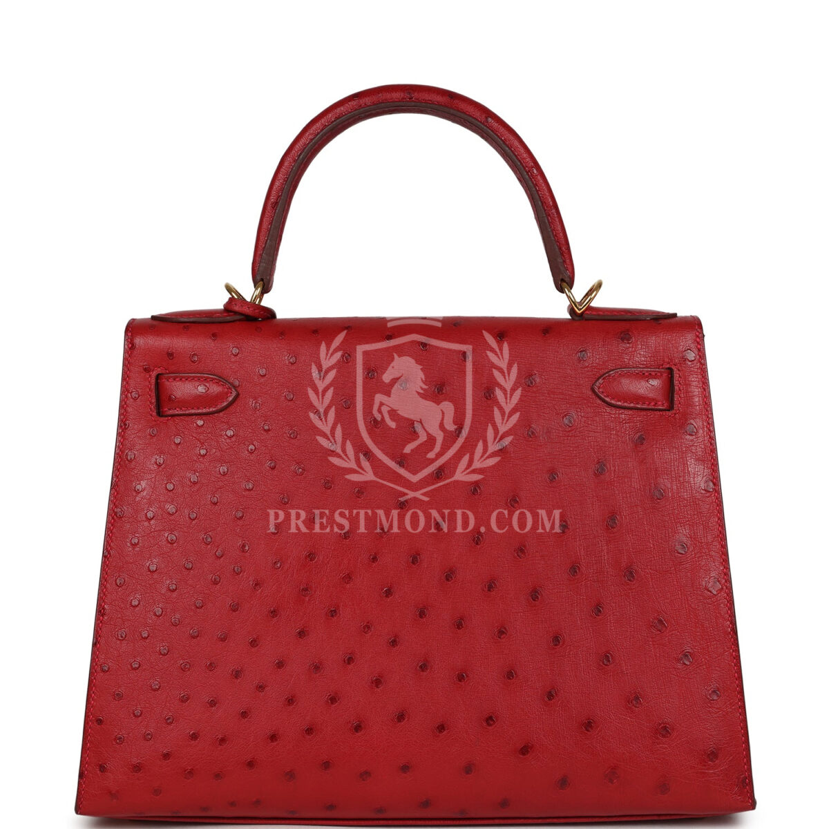 Hermes Kelly Sellier 28 Rouge Vif Ostrich GHW — изображение 4