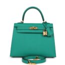 Hermes Kelly Sellier 25 Vert Jade Epsom GHW