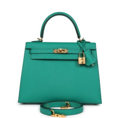 Hermes Kelly Sellier 25 Vert Jade Epsom GHW