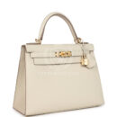 Hermes Kelly Sellier 28 Craie Epsom GHW