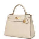 Hermes Kelly Sellier 28 Craie Epsom GHW