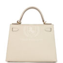 Hermes Kelly Sellier 28 Craie Epsom GHW
