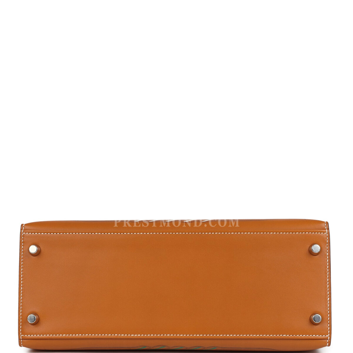 Hermes Kelly Sellier 28 "Painted Quadrige" Naturel Sable Butler PHW — изображение 6