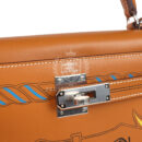Hermes Kelly Sellier 28 "Painted Quadrige" Naturel Sable Butler PHW