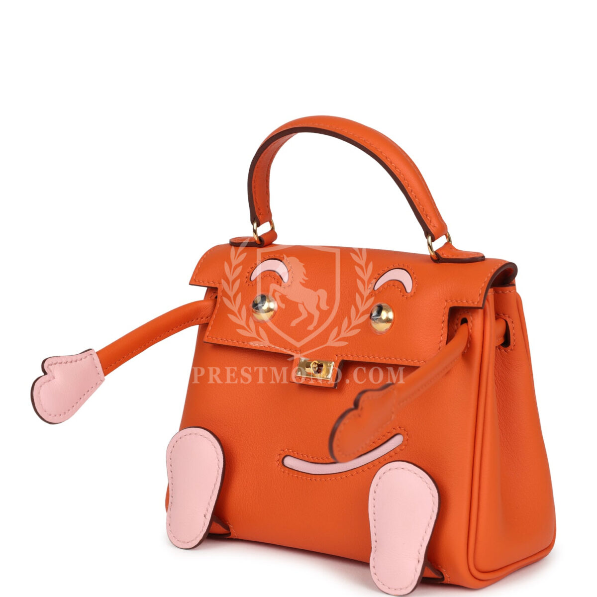 Hermes "Quelle Idolle" Kelly Doll Orange and Rose Sakura Swift GHW — изображение 5