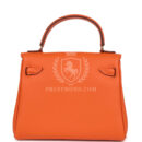 Hermes "Quelle Idolle" Kelly Doll Orange and Rose Sakura Swift GHW