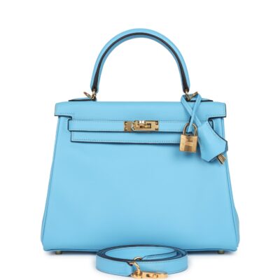 Hermes Kelly Retourne 25 Celeste Swift GHW