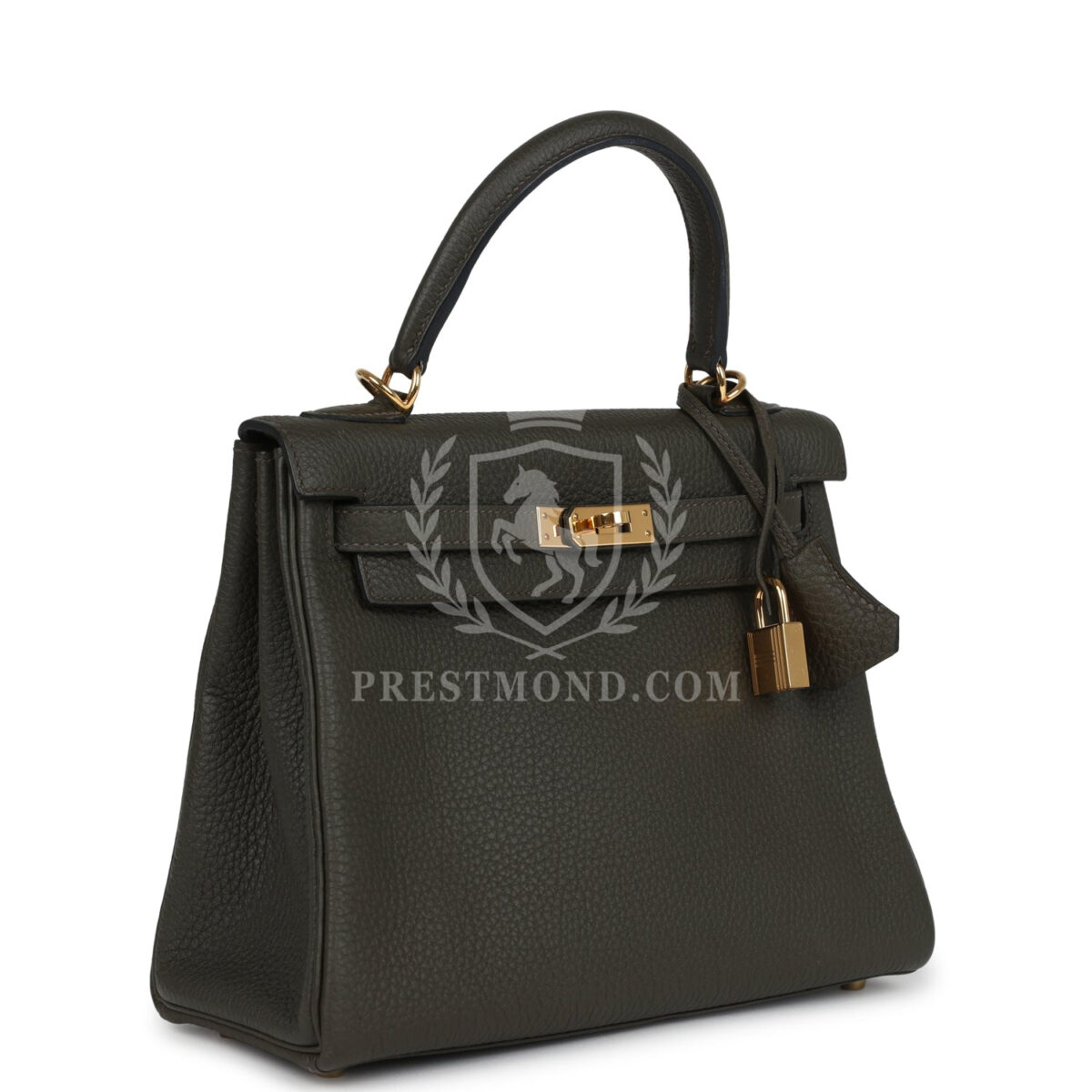 Hermes Kelly Retourne 25 Vert De Gris Togo GHW — изображение 2